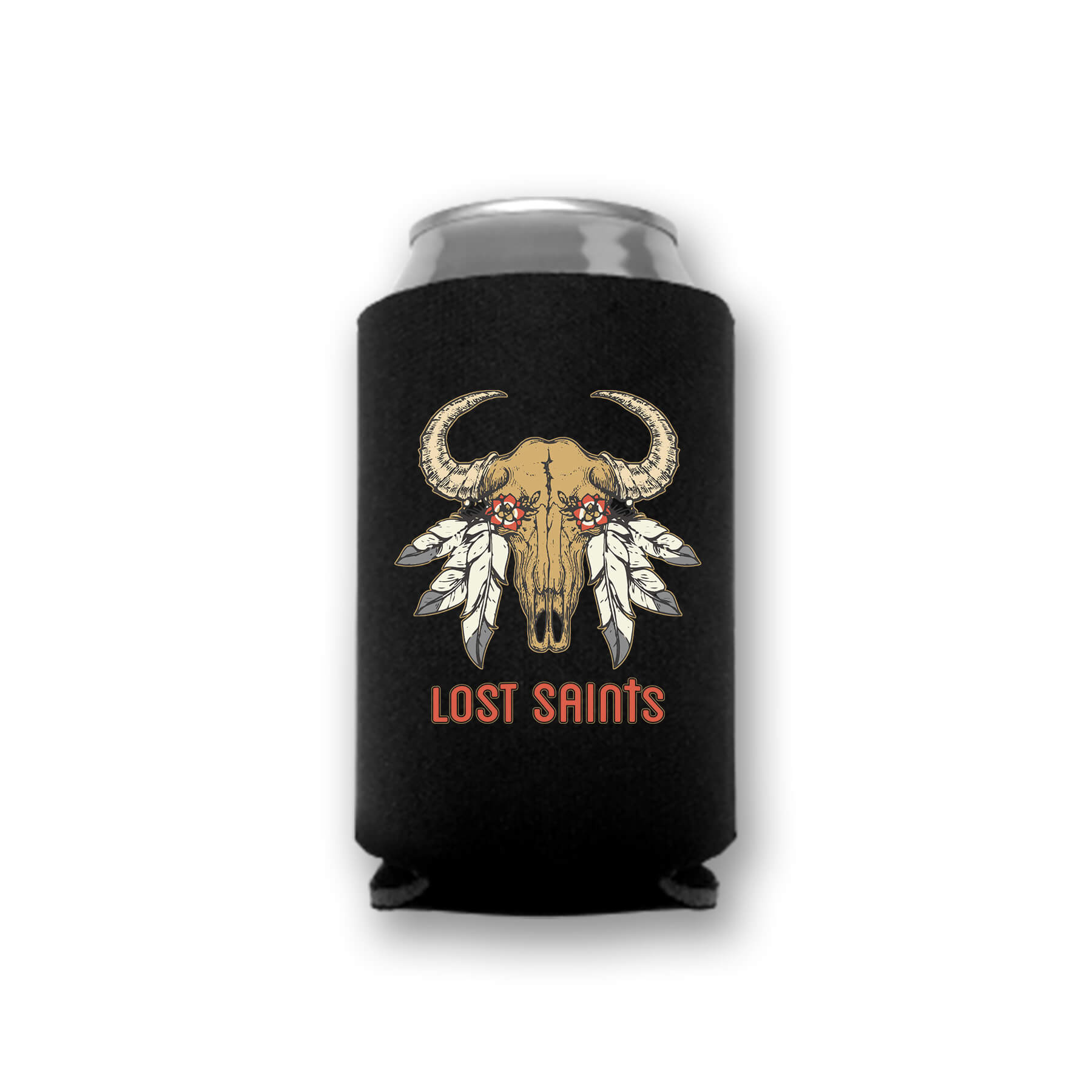 Download Bull Skull Koozie - Black - Lost Saints Music